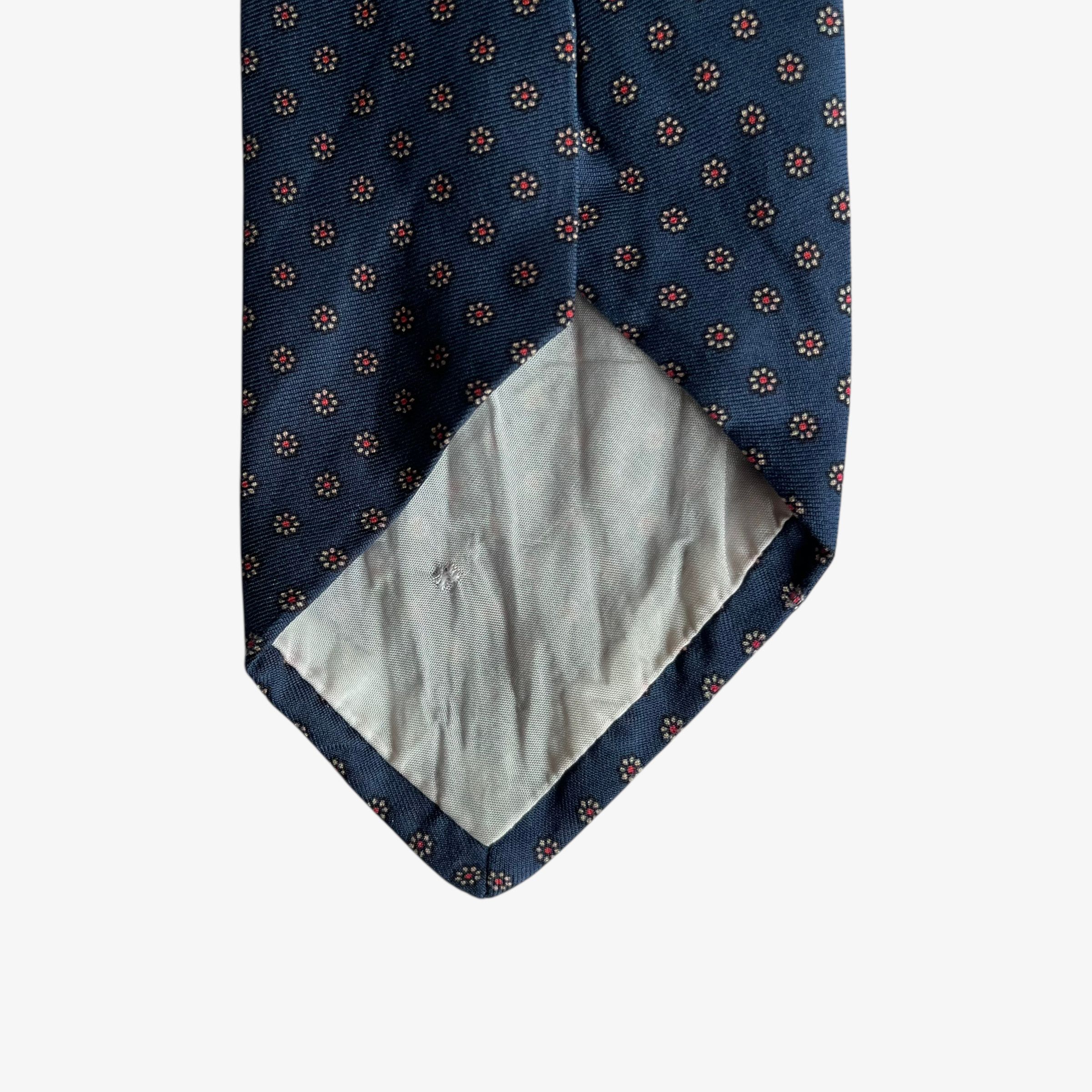 Brooks Brothers Vintage 80s Brooks Brothers Floral Print Navy Silk Tie Size ONE SIZE - 3 Thumbnail
