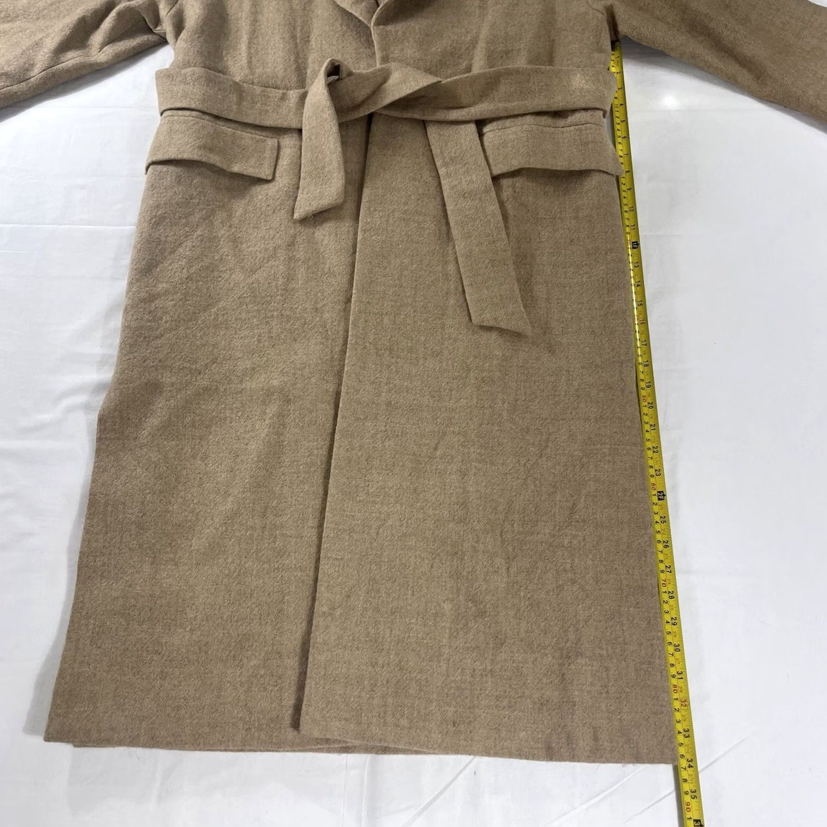 Zara VINTAGE Zara Women's Coat Wool Camel Limited Edition Waterfall Beige 8440646 Size ONE SIZE - 5 Thumbnail