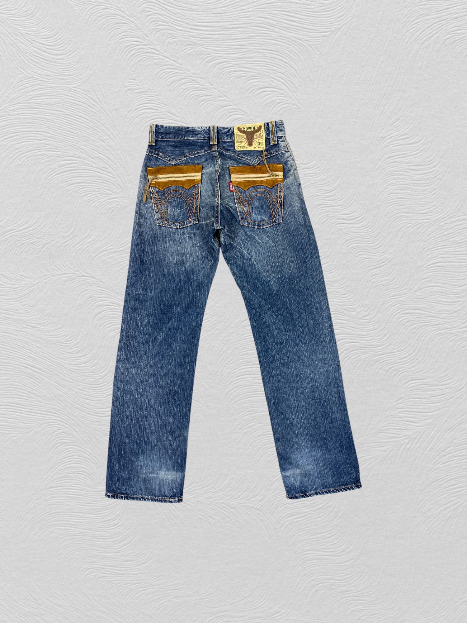 Edwin Vintage Edwin Distressed & Faded Jeans 32x32.5 Denim- JN3595 Size US 32 / EU 48 - 2 Thumbnail
