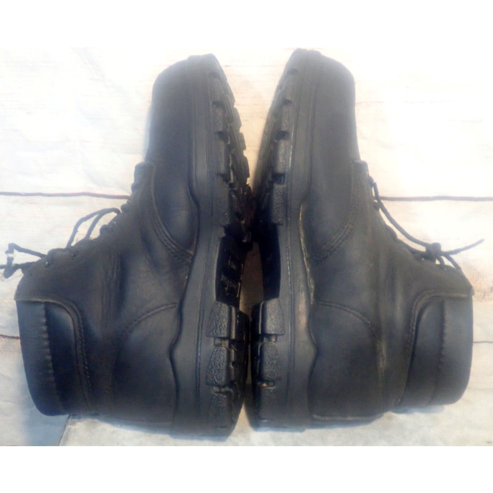 Vintage VINTAGE Bates Durashock Military Duty Work Boot Steel Toe Black Leather Mens 8 90s Size US 8 / IT 38 - 5 Thumbnail