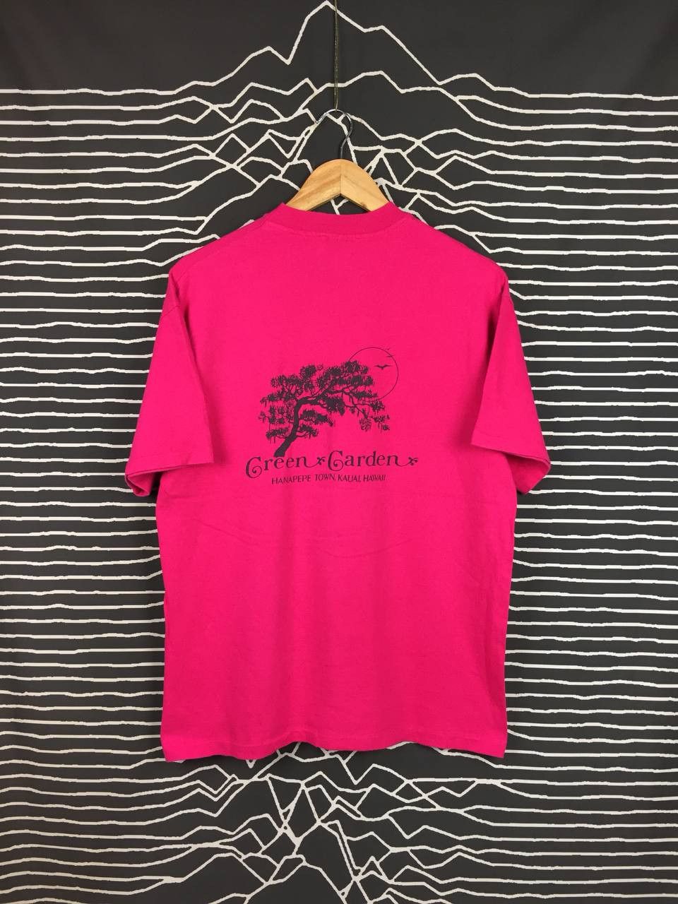 Hanes × Vintage Vtg 90s Green Garden Hanapepe Town Kauai Hawaii Tee Size US L / EU 52-54 / 3 - 1 Thumbnail