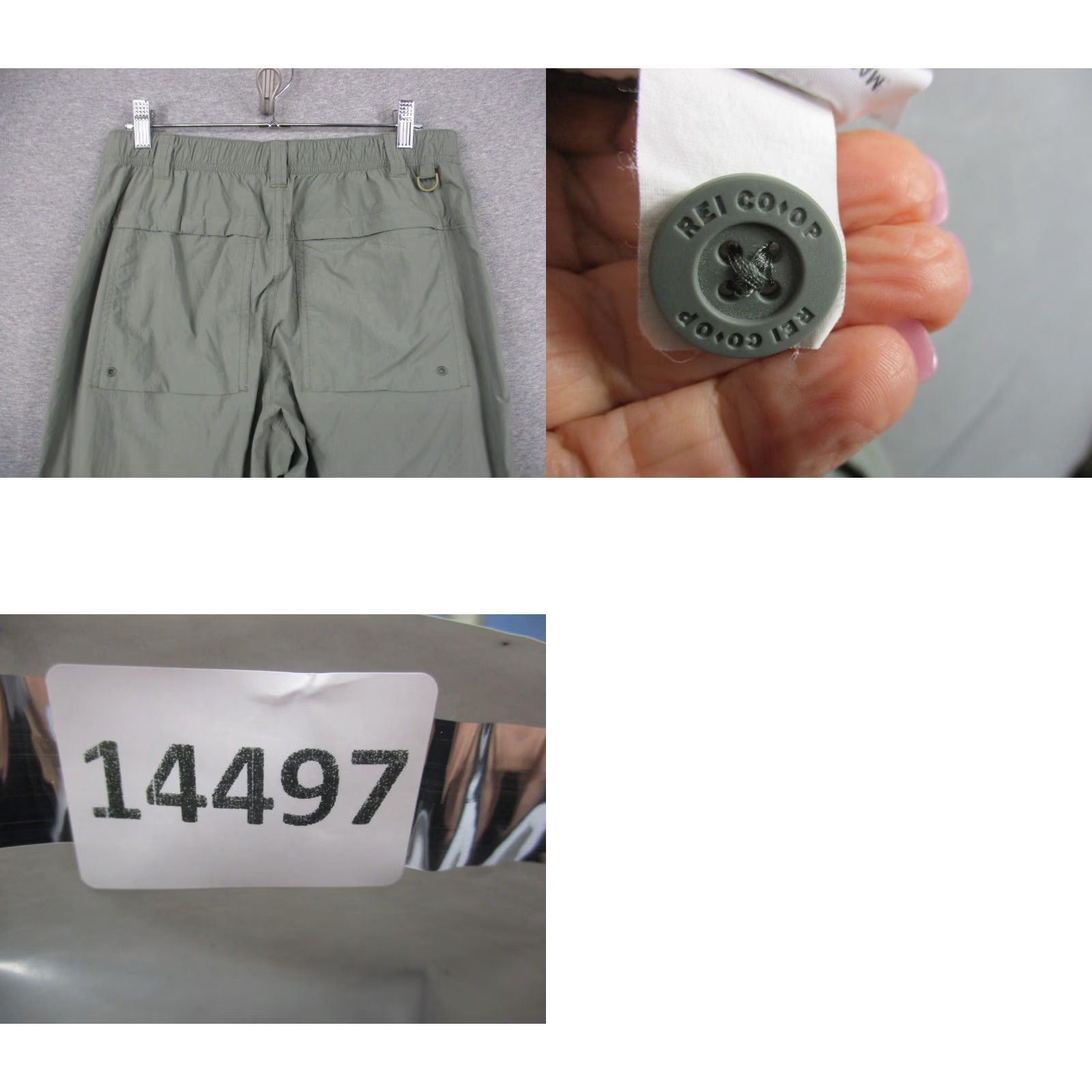 Vintage REI COOP Hiking Pants 30x31 Green Outdoor Cargo Nylon Mens Pants Regular Green Nylon Cargo 30x31 90s? Size US 30 / EU 46 - 8 Thumbnail