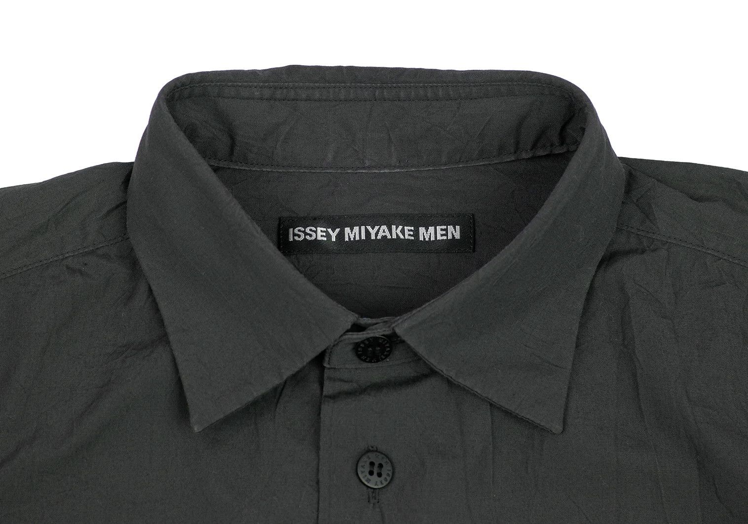 Issey Miyake Poly Cotton Wrinkle-Processed Shirt in Charcoal Size US S / EU 44-46 / 1 - 3 Thumbnail