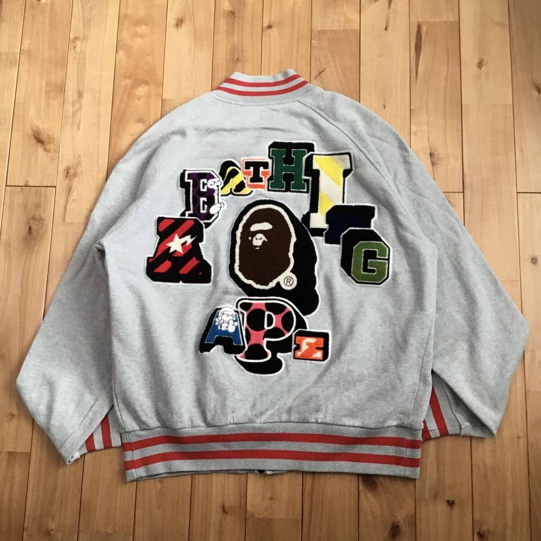 Bape × Nigo BAPE LOGO sweat varsity jacket a bathing ape NIGO Size US M / EU 48-50 / 2 - 3 Thumbnail
