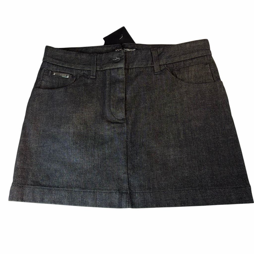 Dolce & Gabbana NWT Dolce & Gabbana Women’s Collection Dark Wash Denim Mini Size 28" / US 6 / IT 42 - 3 Thumbnail