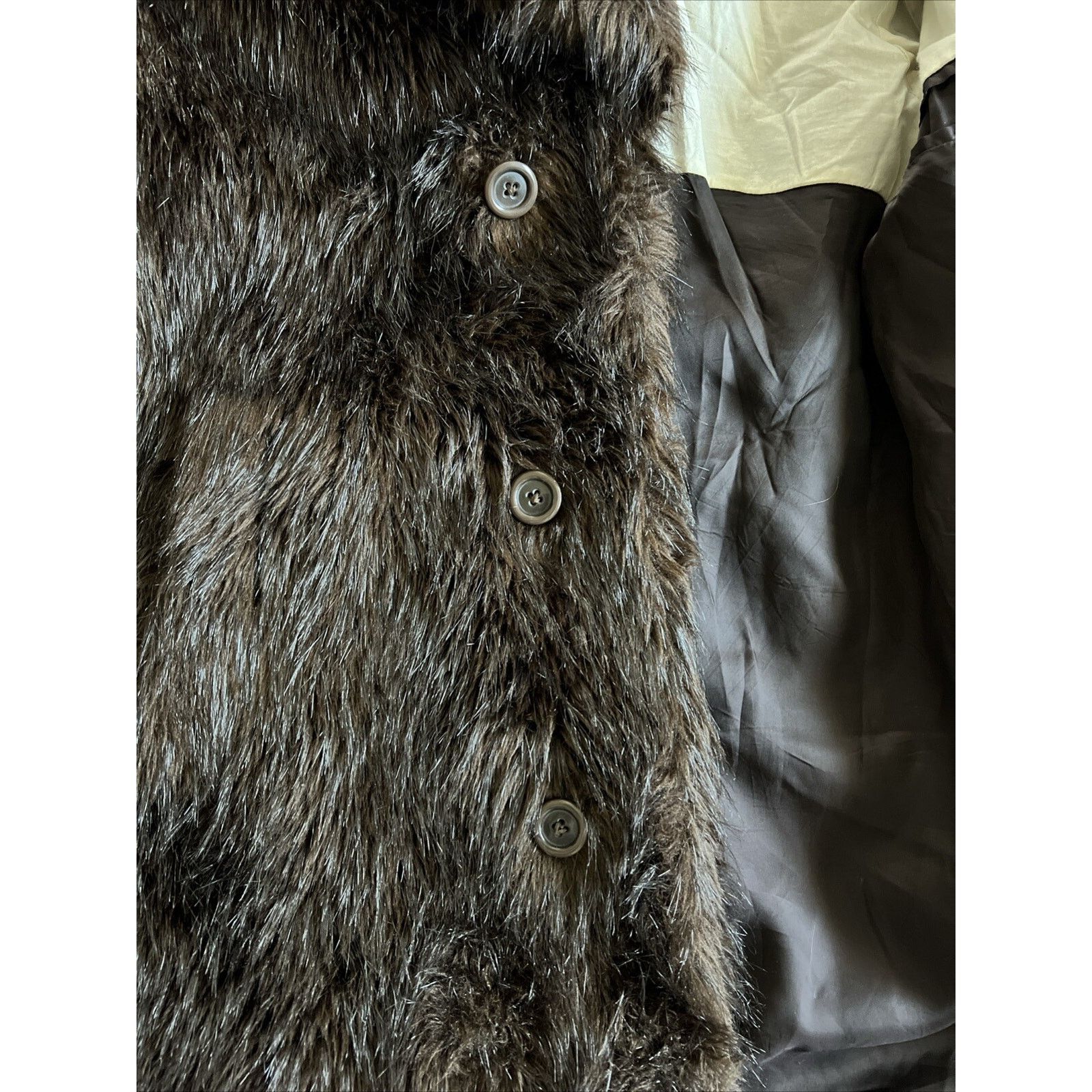Maison Margiela MAISON MARTIN MARGIELA x H&M Faux Fur Beaver Long Coat Brown Size US S / EU 44-46 / 1 - 9 Thumbnail