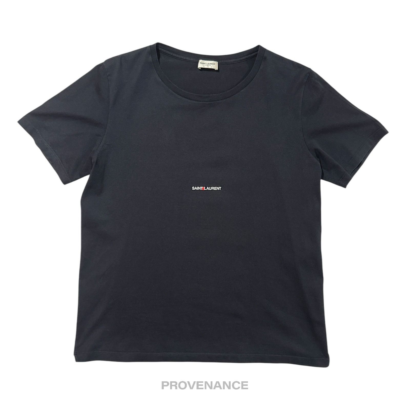 Saint Laurent Paris ? Saint Laurent Paris SLP Logo T Shirt 