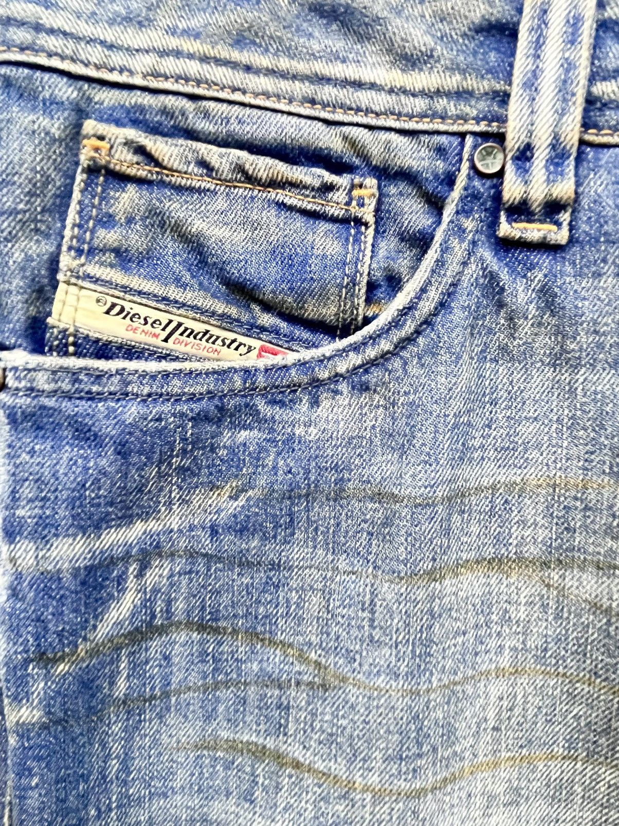 Diesel FYE PUNK🔥DIESEL Distressed Denim Wide Leg Super FLARE Jeans Size US 32 / EU 48 - 12 Thumbnail