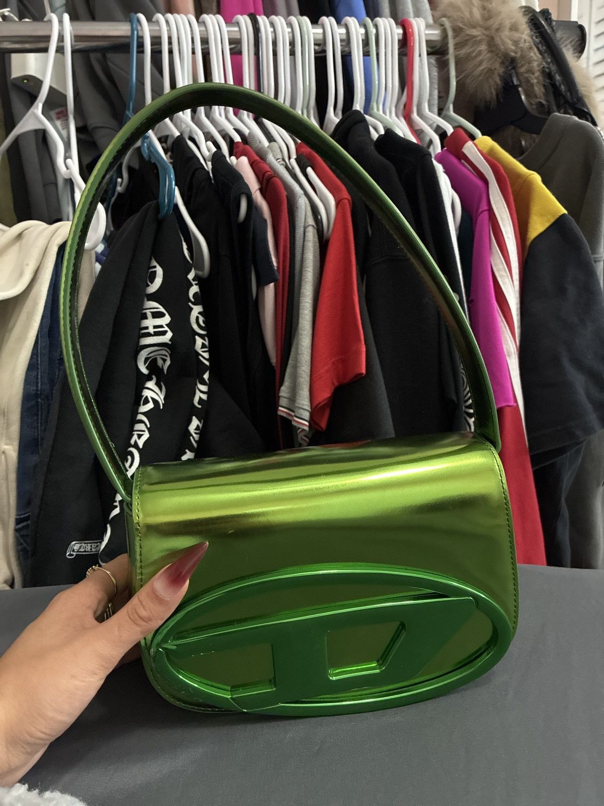Diesel GREEN 1DR LEATHER DIESEL BAG Size ONE SIZE - 3 Thumbnail