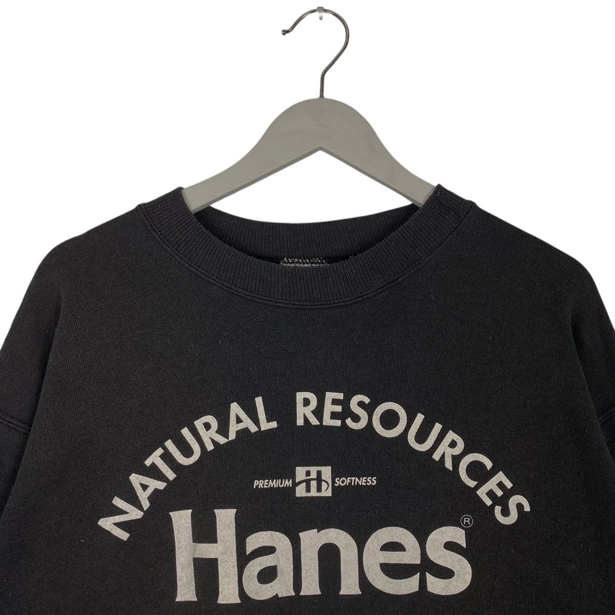Hanes × Vintage Vintage Hanes Activewear Graphic Crewneck Sweatshirt Black Size L / US 10 / IT 46 - 4 Thumbnail