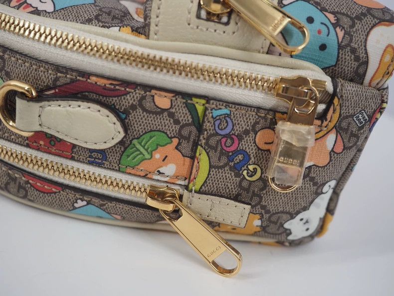 Gucci Guicci Brown Monogram Animal Illustration Single Shoulder Size ONE SIZE - 6 Thumbnail
