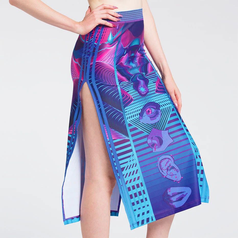 Other Nixi Killick Digital Drift Split Skirt Size 28" / US 6 / IT 42 - 2 Thumbnail