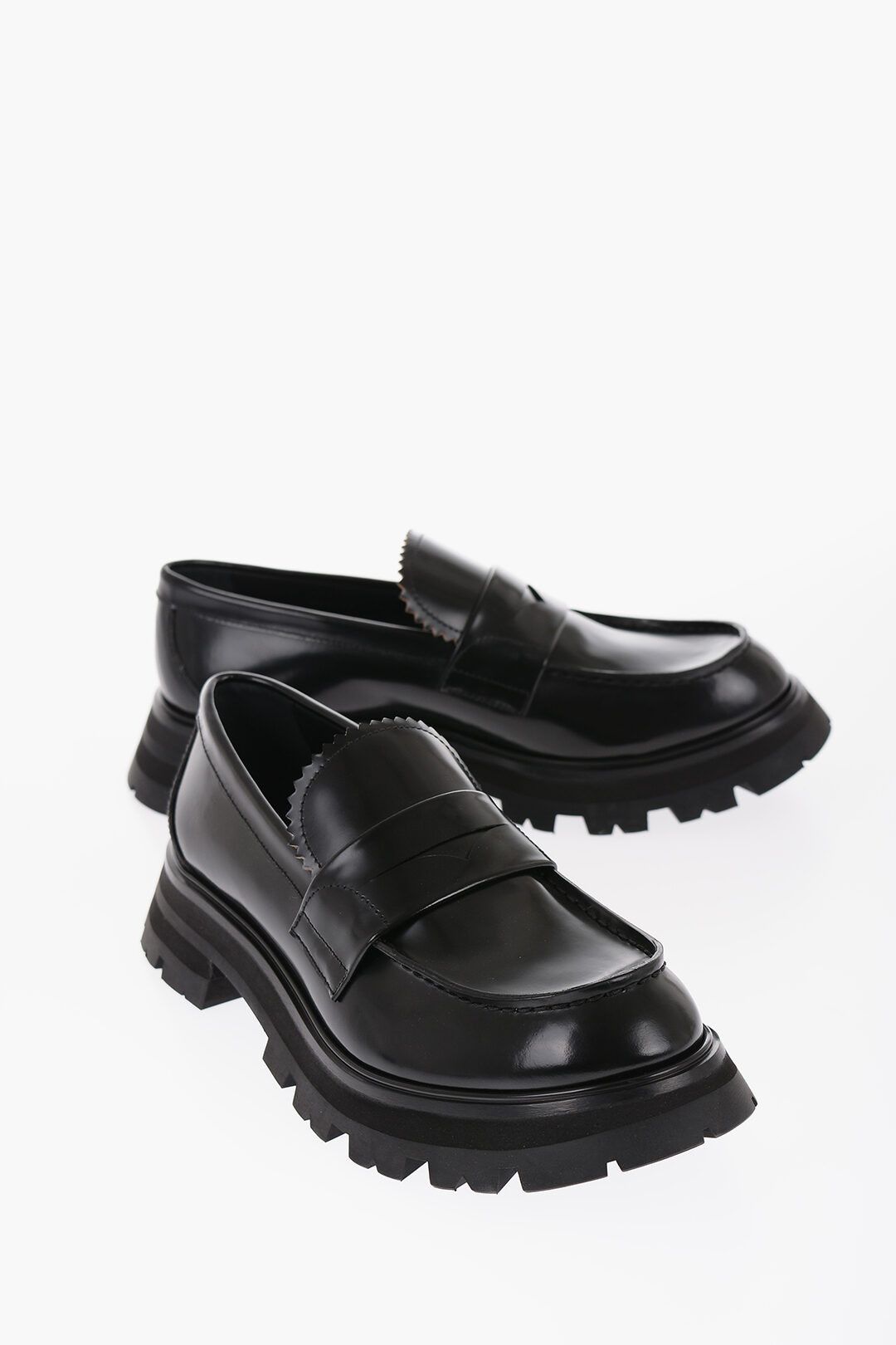 Alexander McQueen o1y1024 Loafers in Black Size US 12 / EU 45 - 1 Thumbnail