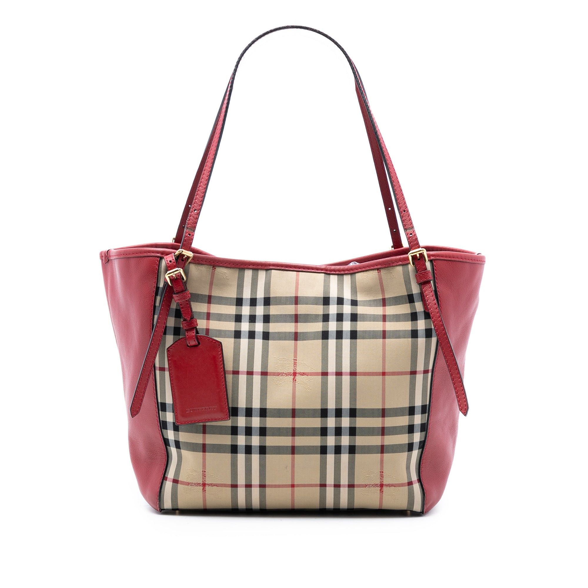 Burberry Small Haymarket Check Canvas and Leather Canterbury Tote Size ONE SIZE - 1 Thumbnail