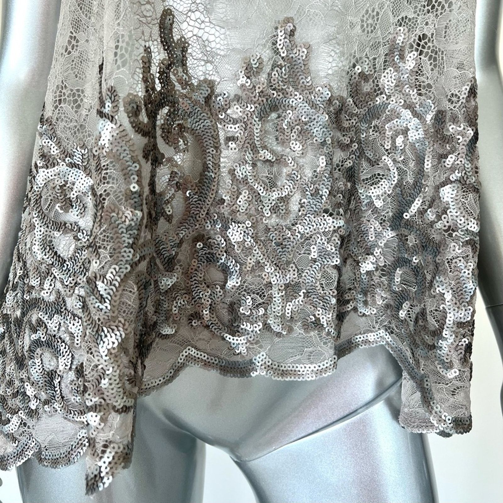 Other Women sheer top with sequins size S Size S / US 4 / IT 40 - 2 Thumbnail
