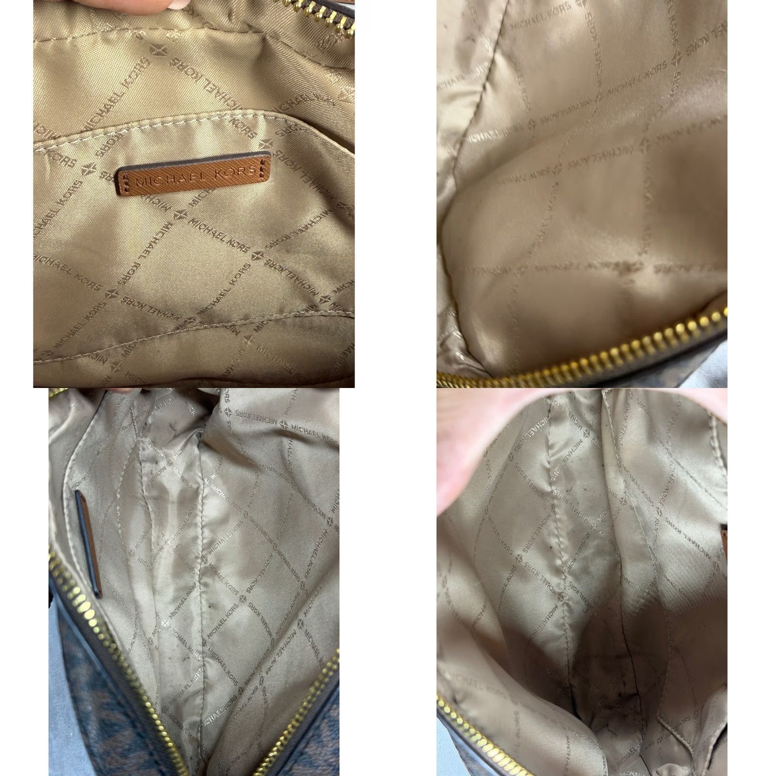 Michael Kors Michael Kors Jet Set Large East West Crossbody Bag Brown Logo Canvas Leather Acorn Strap Chain Flaw Size ONE SIZE - 9 Thumbnail
