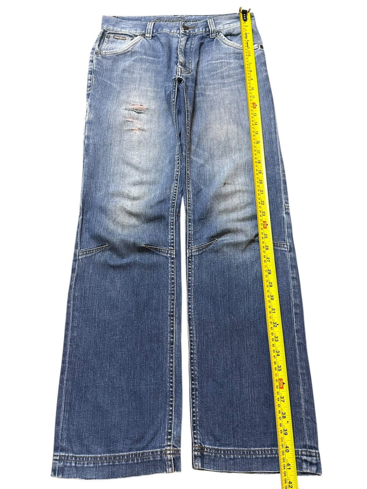 Eddie Bauer Vintage Eddie Bauer Blue Faded Wash Style Distress Loose Fit Size US 32 / EU 48 - 13 Thumbnail