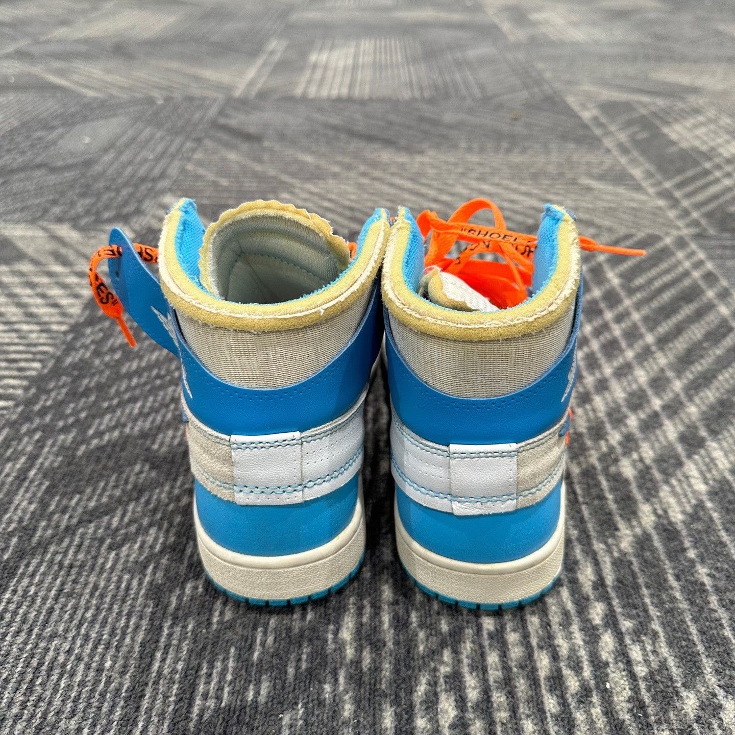 Off-White Off-White AJ1 UNC Blue Basketball Shoes Size US 7.5 / EU 40-41 - 3 Thumbnail