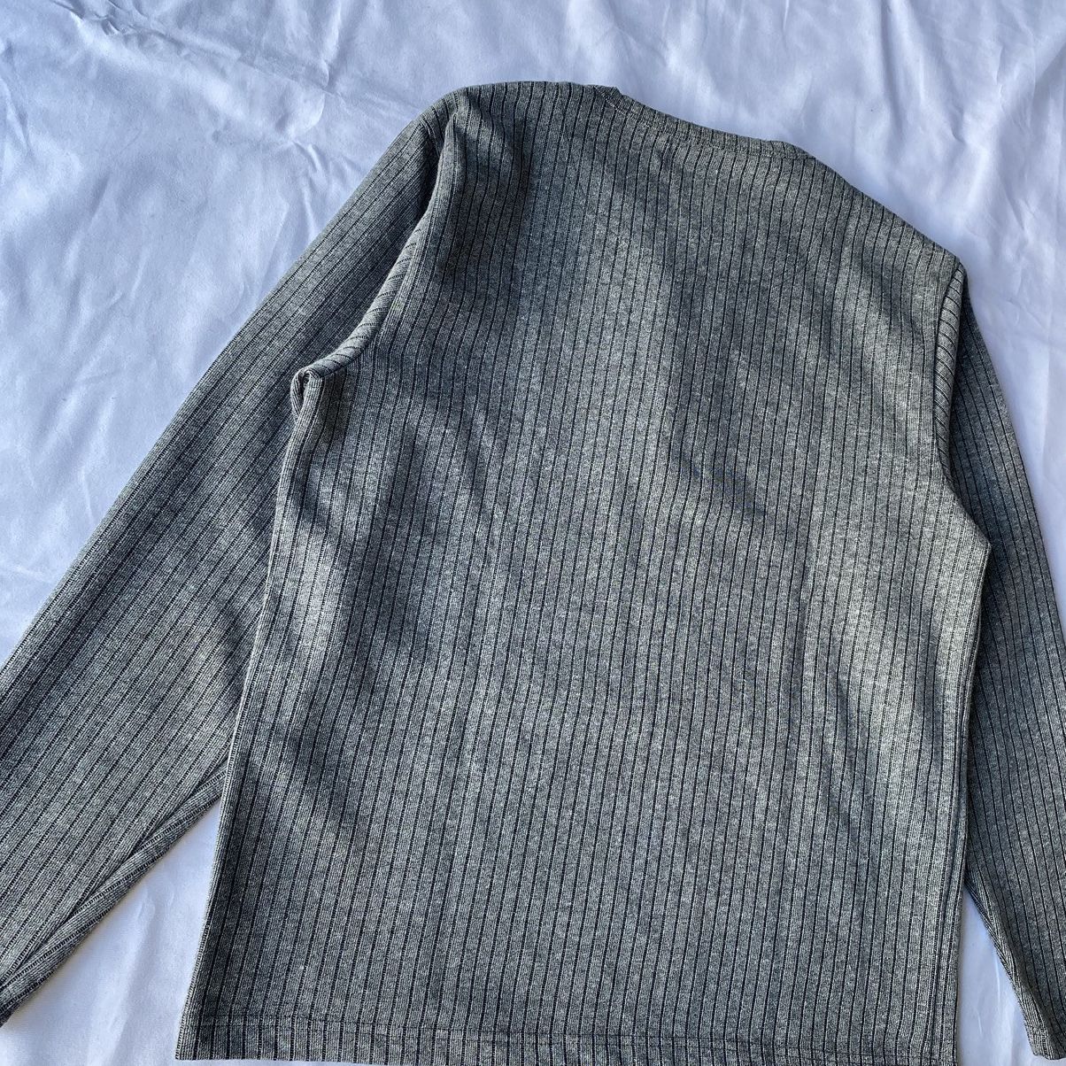 Issey Miyake × Japanese Brand Japanese Essential 90s Grunge Ribbed Button Up Henley Tees Size US L / EU 52-54 / 3 - 10 Thumbnail