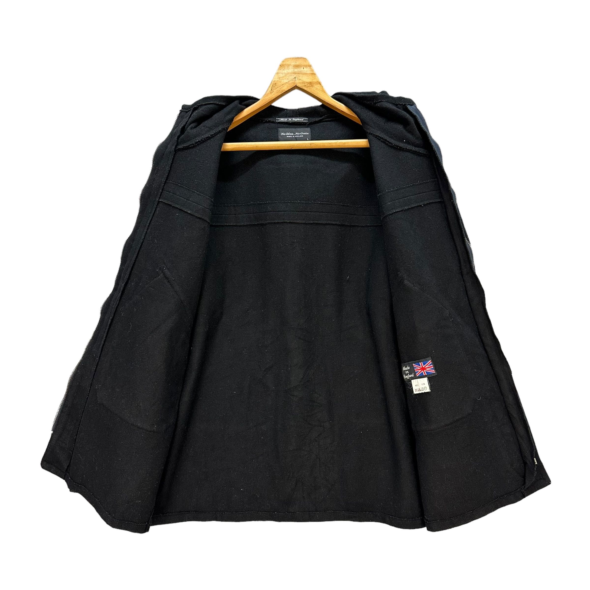 Japanese Brand NO IDEA NO GAIN Made in England Wool Hooded Jacket #A46-1084 Size US L / EU 52-54 / 3 - 8 Thumbnail
