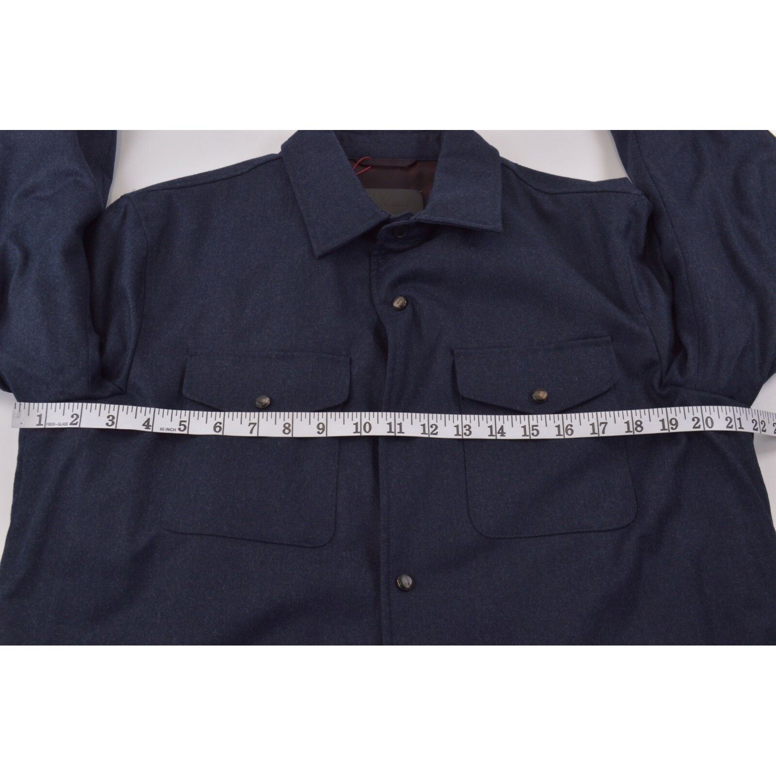 Luciano Barbera Luciano Barbera Overshirt Size S US In Blue Wool Size US S / EU 44-46 / 1 - 5 Thumbnail