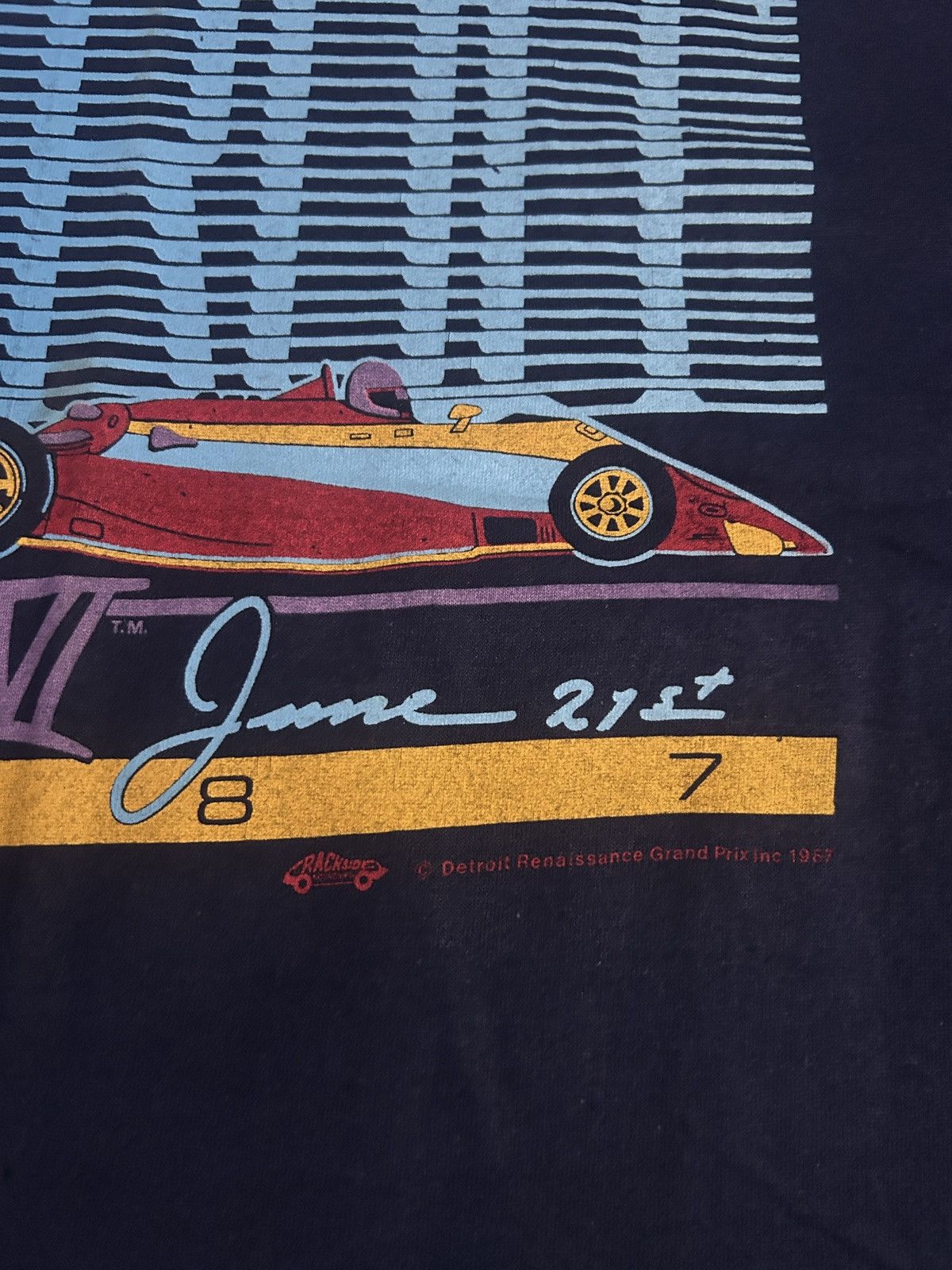 Vintage RARE Vintage Detroit Grand Prix Shirt 1987 Size US XL / EU 56 / 4 - 3 Thumbnail
