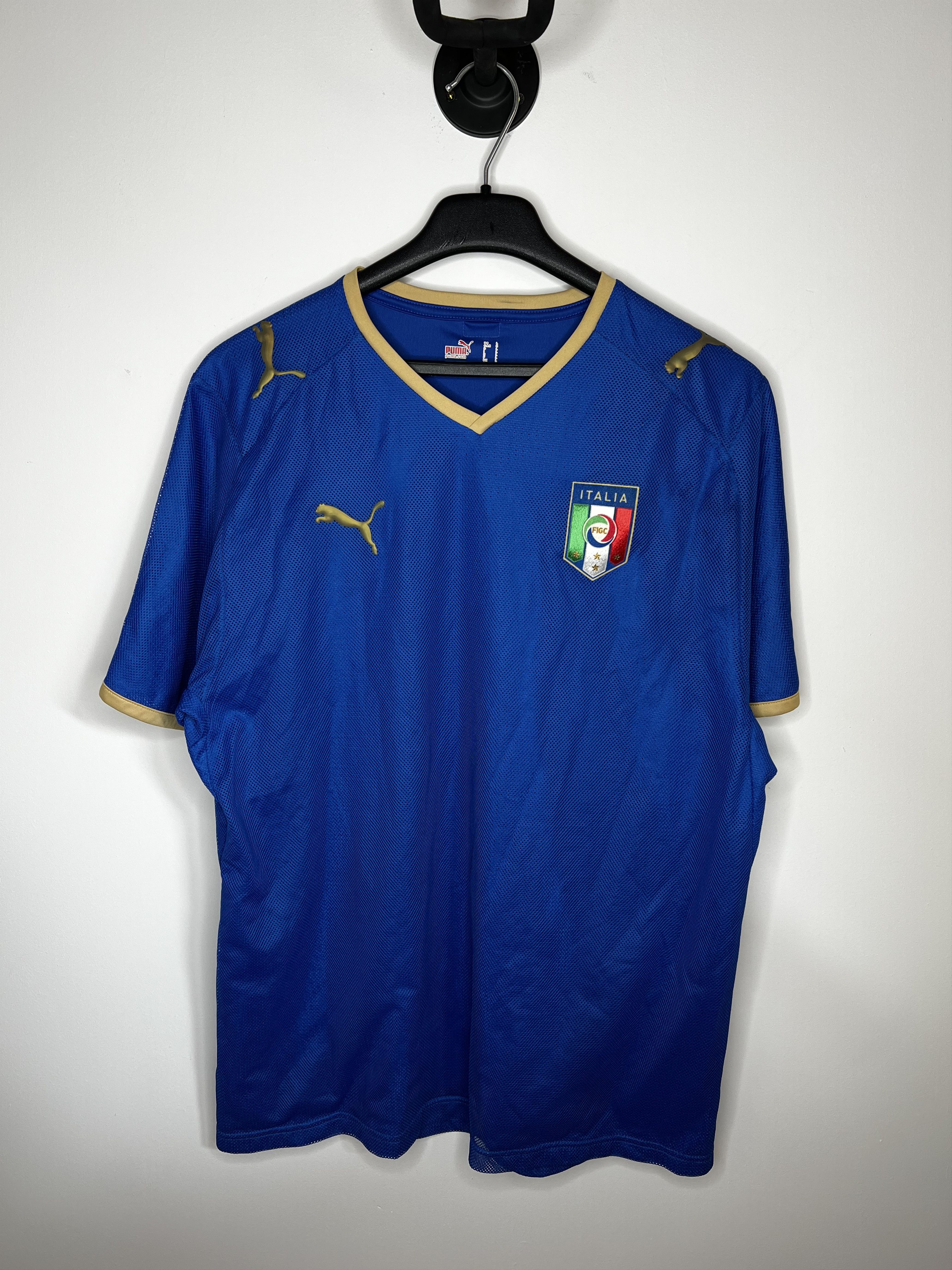 Puma ITALY TEAM 2007 2009 HOME FOOTBALL SHIRT SOCCER JERSEY Size US L / EU 52-54 / 3 - 1 Thumbnail