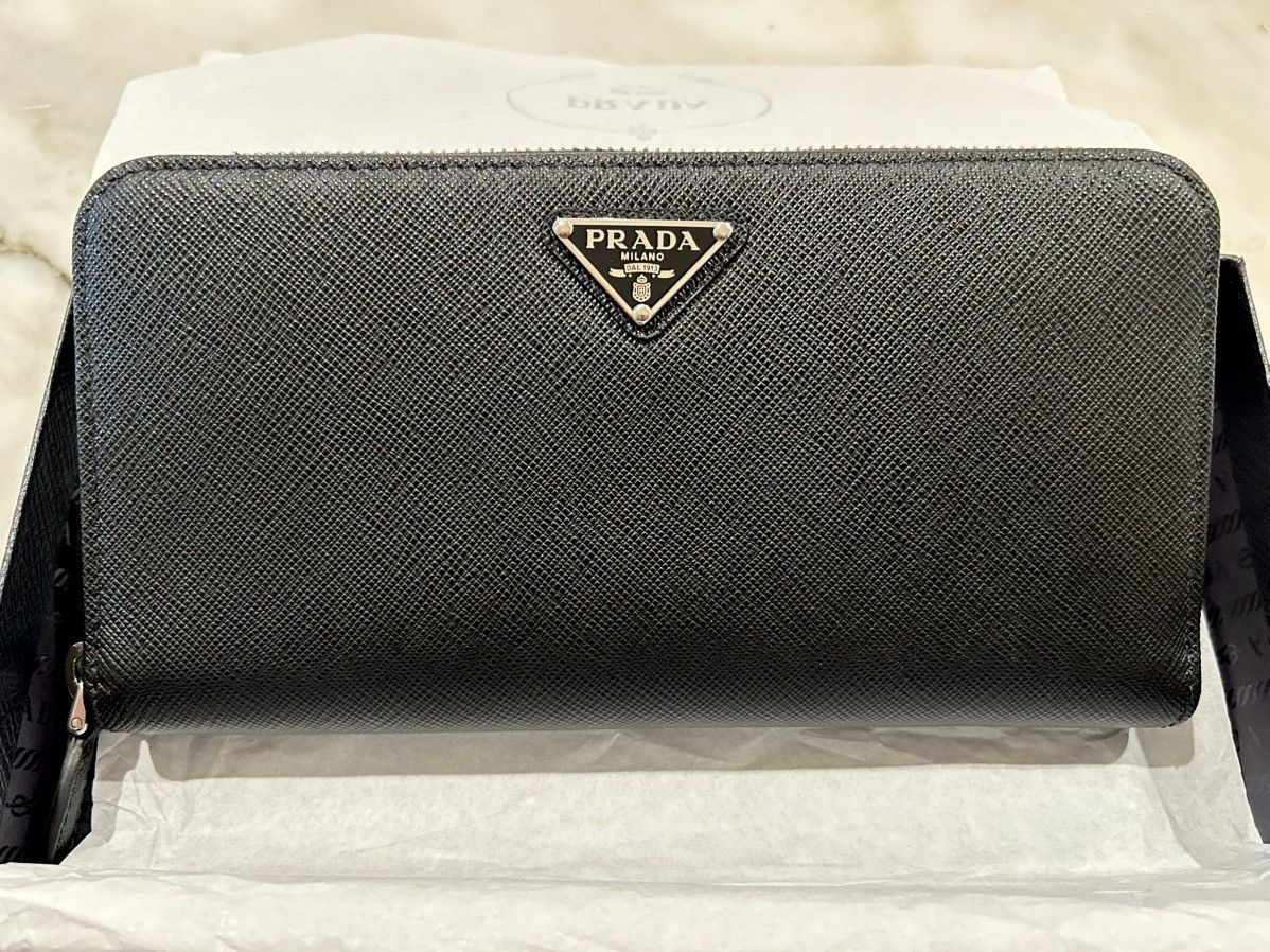 Prada Large Saffiano Leather Wallet Size ONE SIZE - 1 Thumbnail