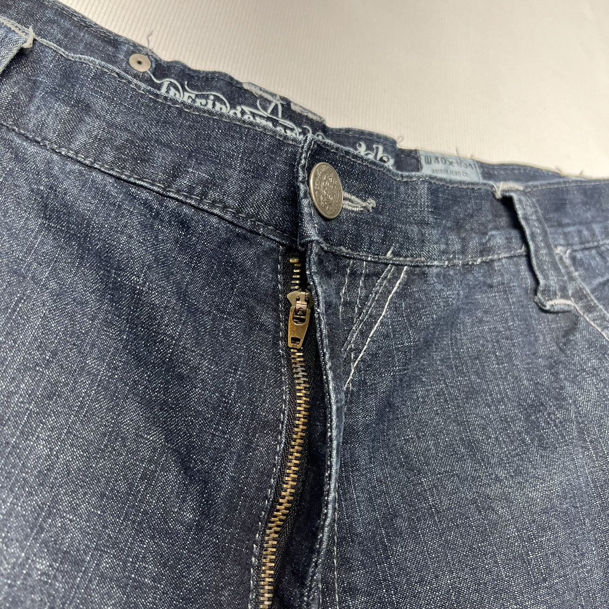 Vintage Infringement Raider Jeans Black Denim Straight Baggy Y2K Size US 40 / EU 56 - 7 Thumbnail