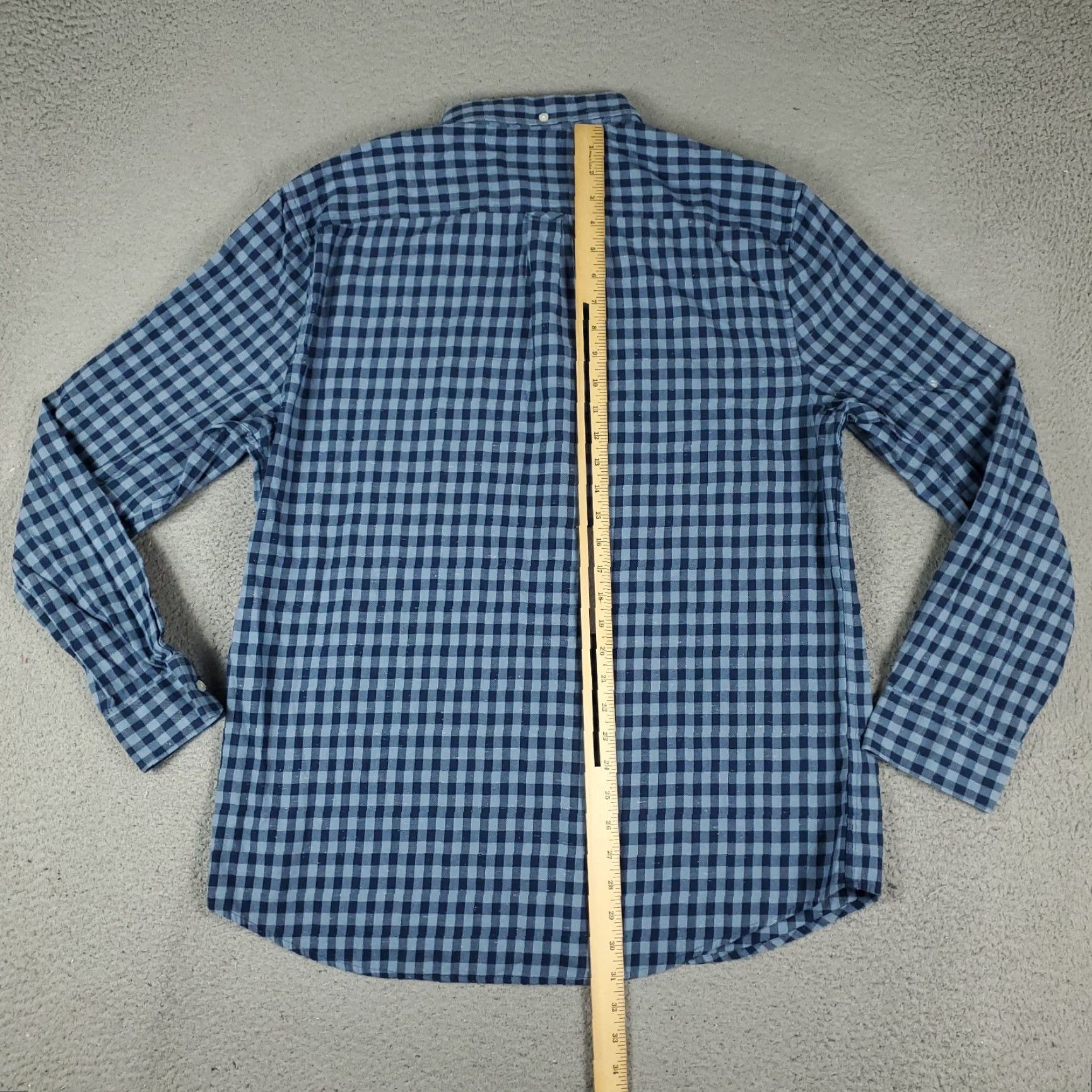 Original Penguin Original Penguin Check Button-Up Shirt Mens XL Blue Casual Long Sleeve Size US XL / EU 56 / 4 - 3 Thumbnail