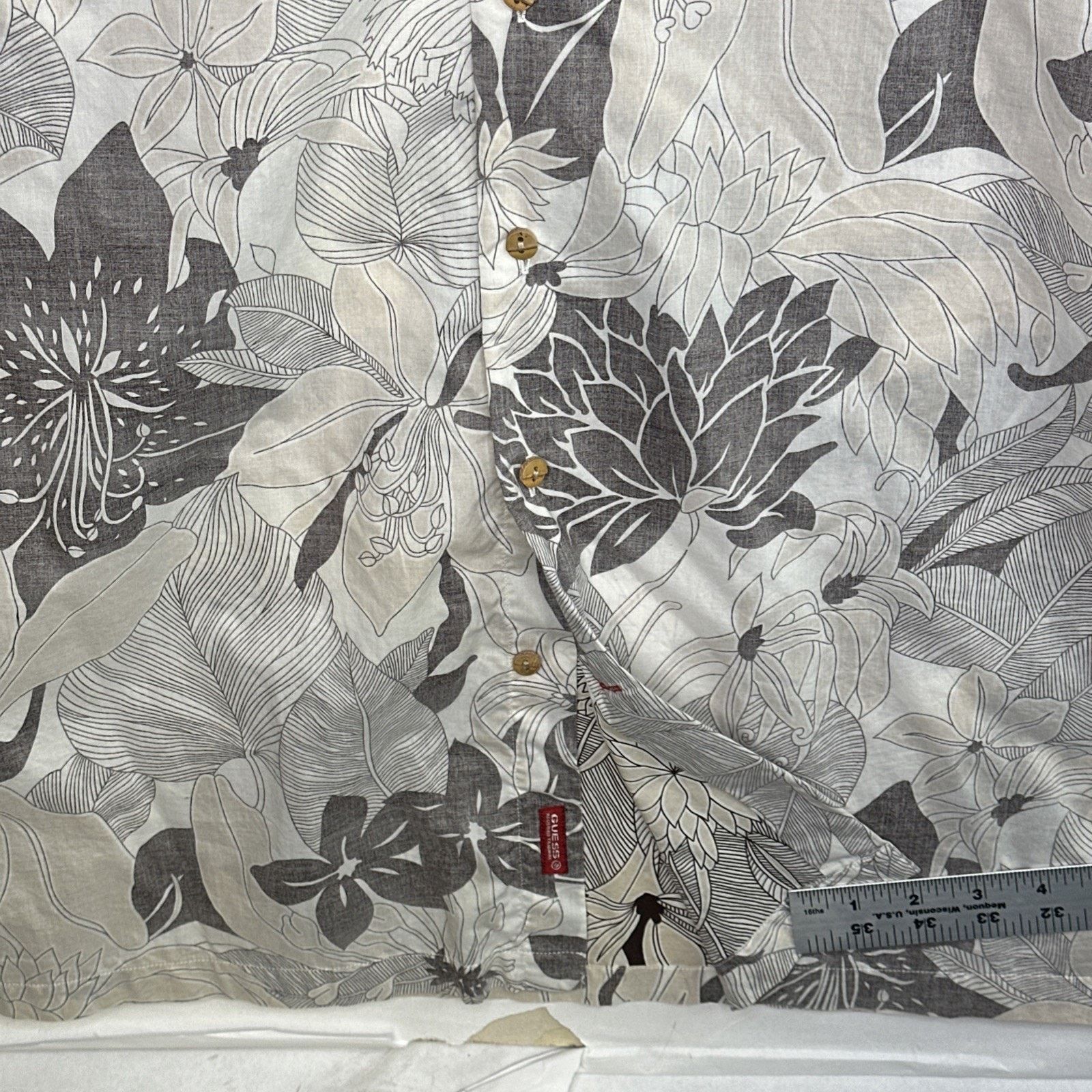 Guess Guess Men's Vintage Flower Dress Shirt Size XL Size US XL / EU 56 / 4 - 5 Thumbnail