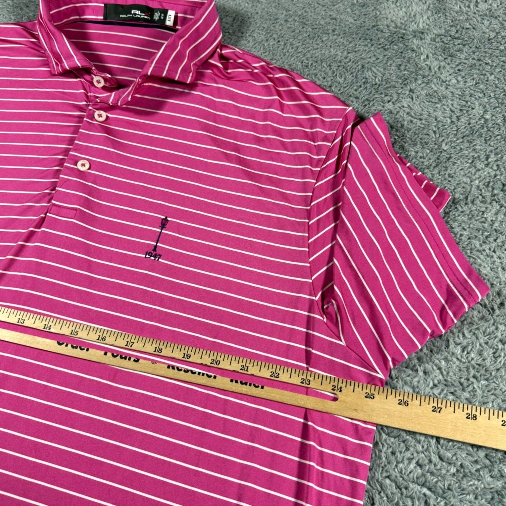 RLX Ralph Lauren RLX Ralph Lauren Shirt Mens XL Pink Performance Golf Polo Striped Club Size US XL / EU 56 / 4 - 5 Thumbnail