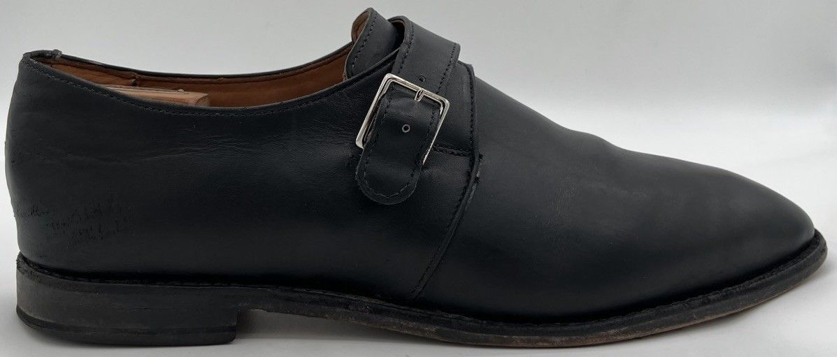 Allen Edmonds Allen Edmonds "PLYMOUTH" Single Monk Strap 12D Black Leather Size US 12 / EU 45 - 8 Thumbnail