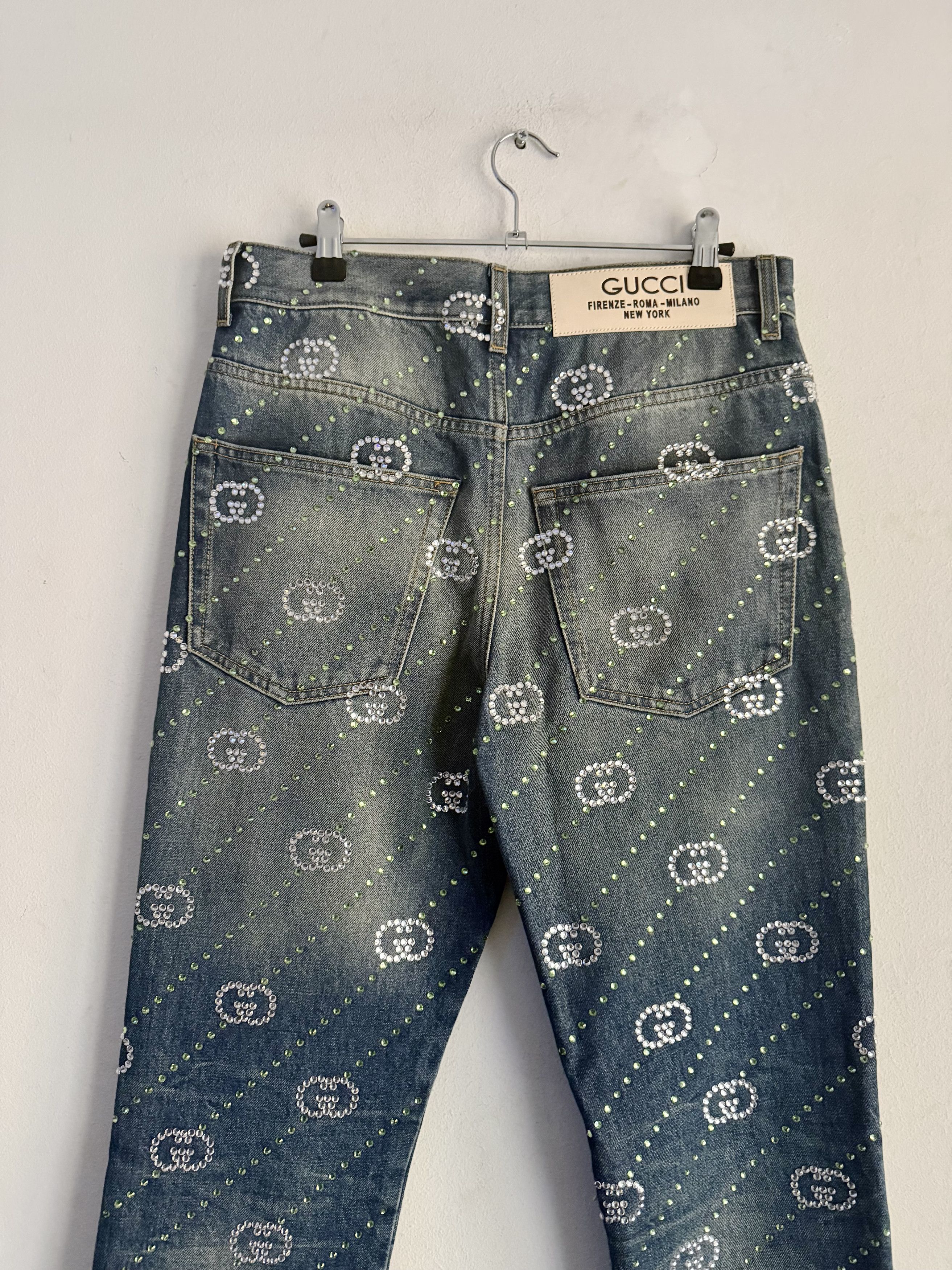 Gucci Runway Fw23/24 Interlocking G Embellished Jeans Size US 32 / EU 48 - 6 Thumbnail