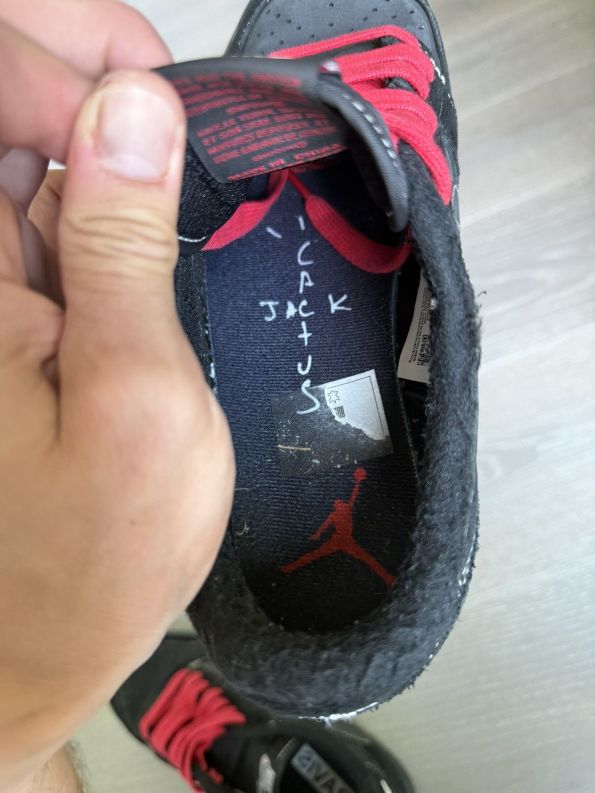 Nike Jordan 1 Retro Low OG SP Travis Scott Black Phantom Size US 9.5 / EU 42-43 - 17 Thumbnail