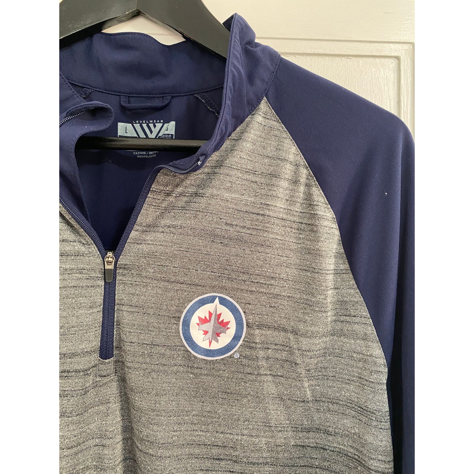 NHL Winnipeg Jets Gray and Blue 1/4-Zip Size Large Size US L / EU 52-54 / 3 - 2 Thumbnail
