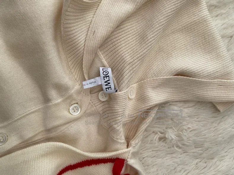 Loewe Loewe Milk White Wool Knit Cardigan Size S / US 4 / IT 40 - 2 Thumbnail
