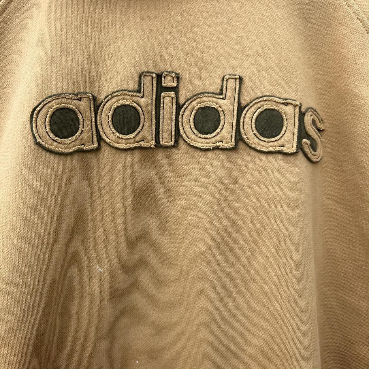 Adidas × Vintage 2005 Adidas spell out embroidered tan hoodie Size US S / EU 44-46 / 1 - 4 Thumbnail