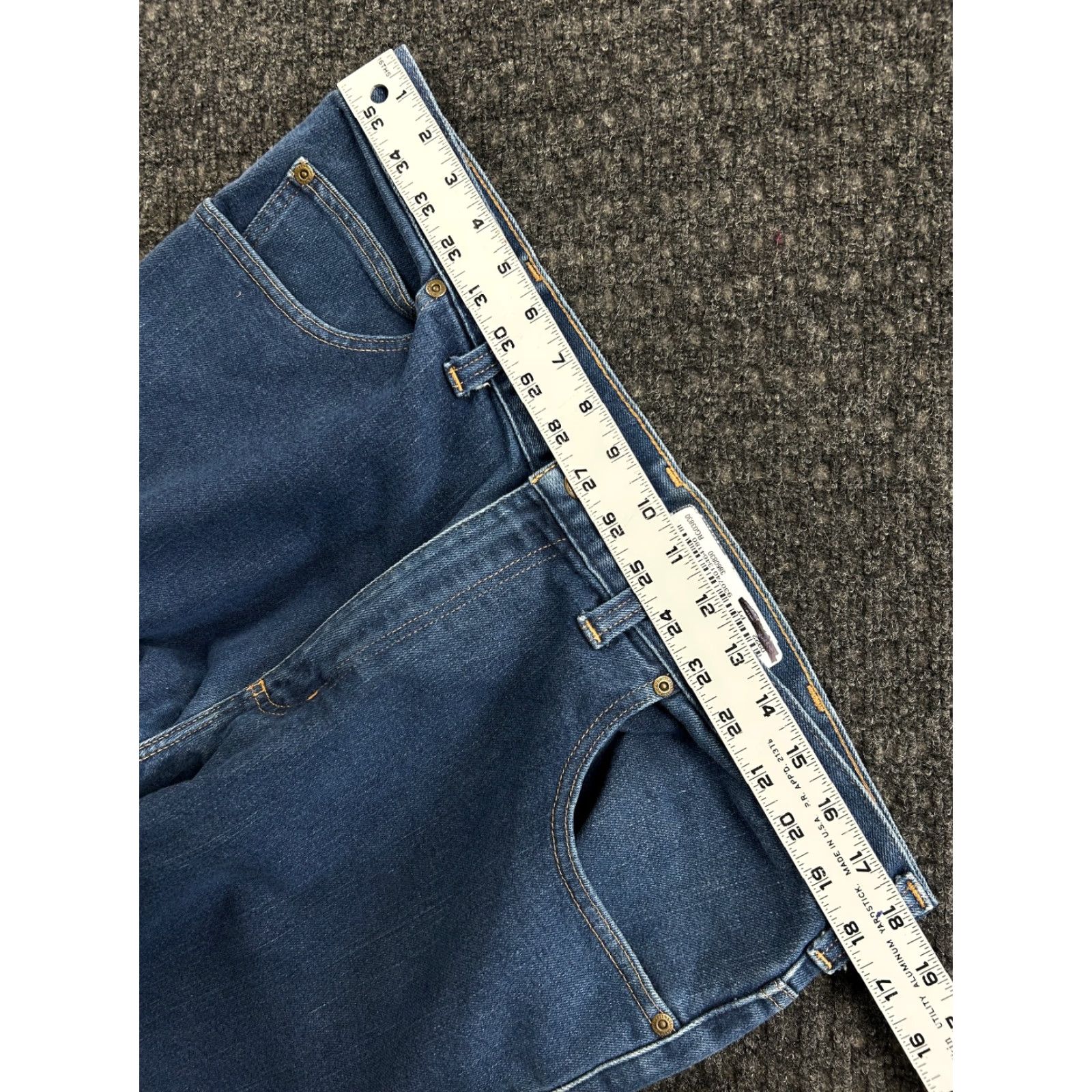 Carhartt VINTAGE Carhartt Jeans 38 x 30 Denim Stretch Distressed Workwear Modern Fit 5-Pocket Mens Blue 90s Americana Casual Style Carhartt Modern Fit Jeans Size US 38 / EU 54 - 7 Thumbnail