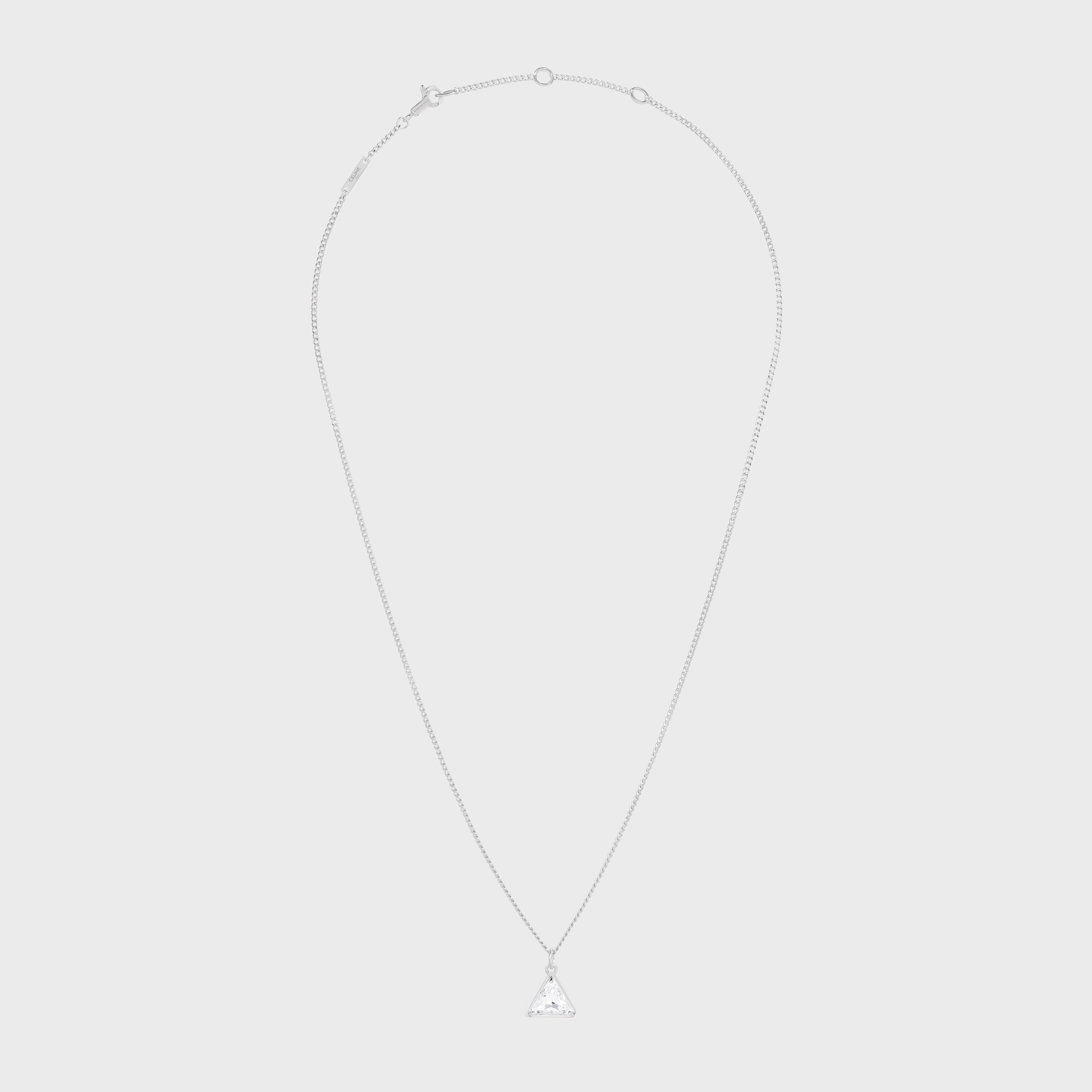 Celine o1bcso1str1024 Size: OS/DUP/ Triangle Necklace in Silver Size ONE SIZE - 1 Thumbnail