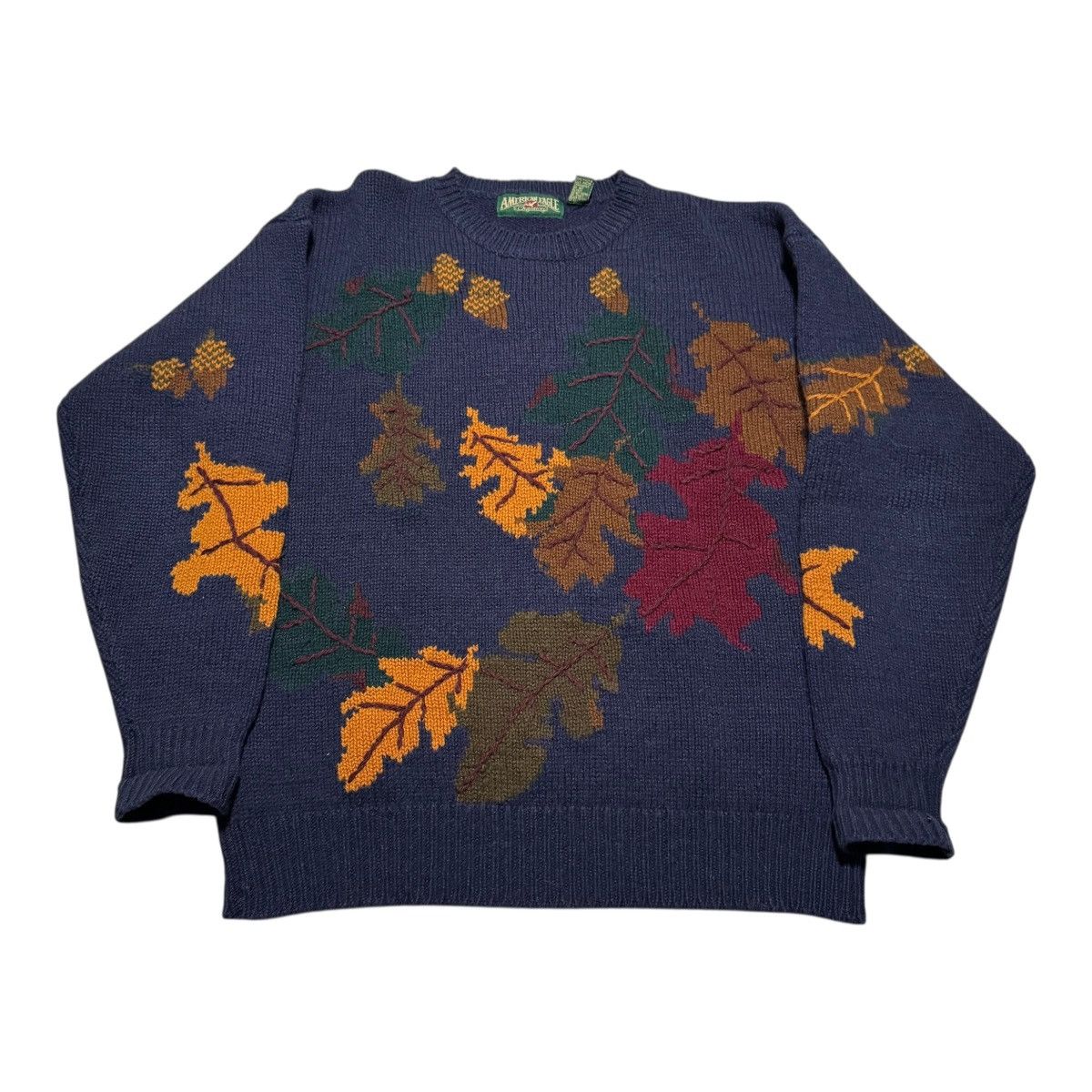 American Eagle Outfitters Vintage American Eagle Leaves Fallcore Sweater Men's Large Size US L / EU 52-54 / 3 - 1 Thumbnail