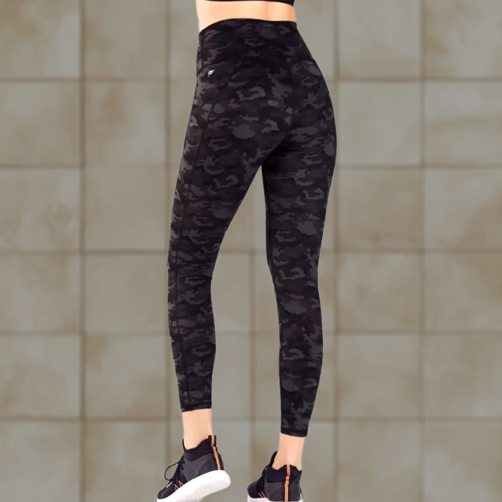Fabletics Fabletics High Rise Powerhold Leggings - Black and Gray Camo - Women's Medium - Leggings - Skinny - Activewear Size 32" / US 10 / IT 46 - 1 Thumbnail