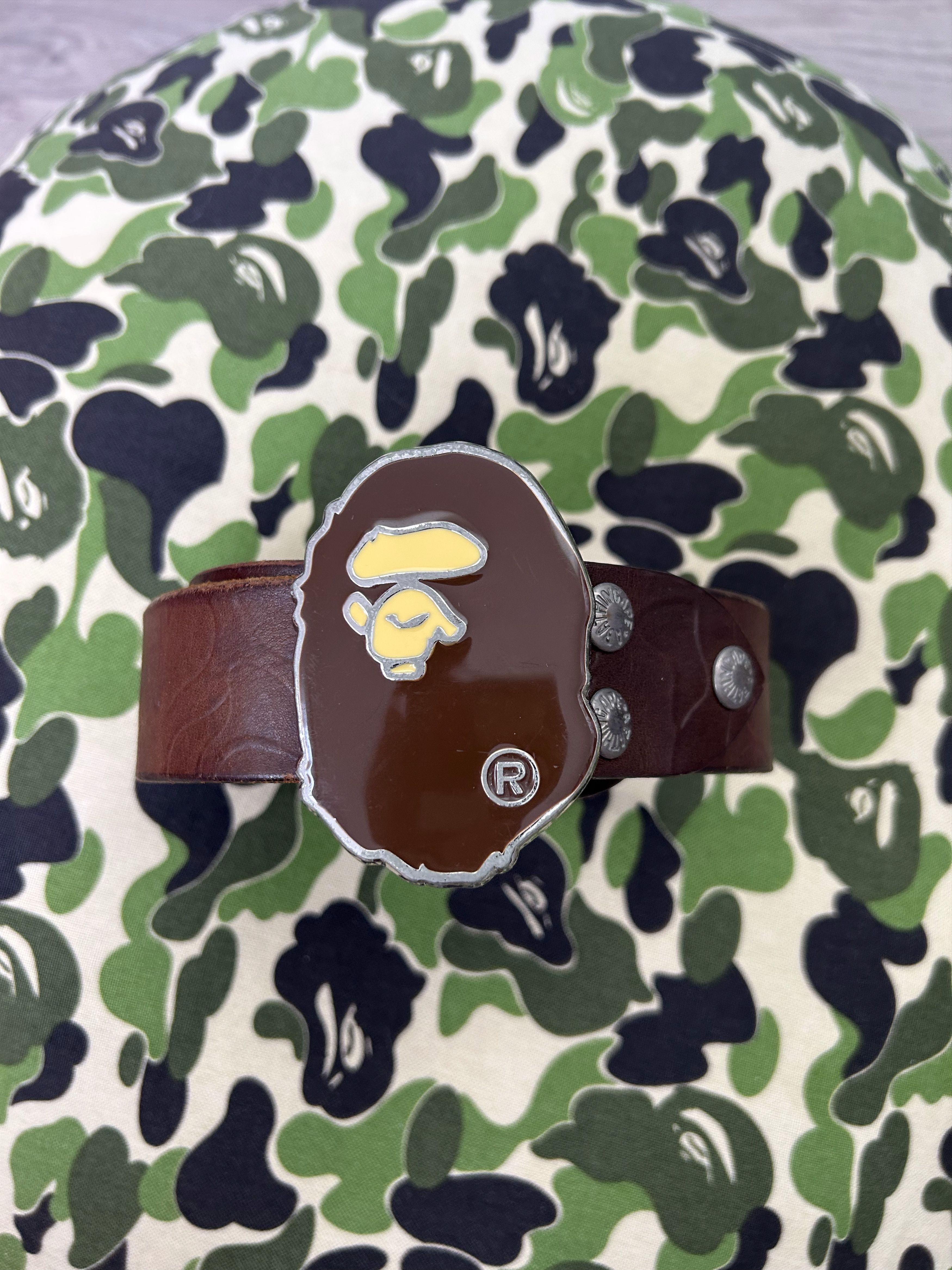 Bape Bape Multi Ape Camo Logo Buckle Belt | Grailed