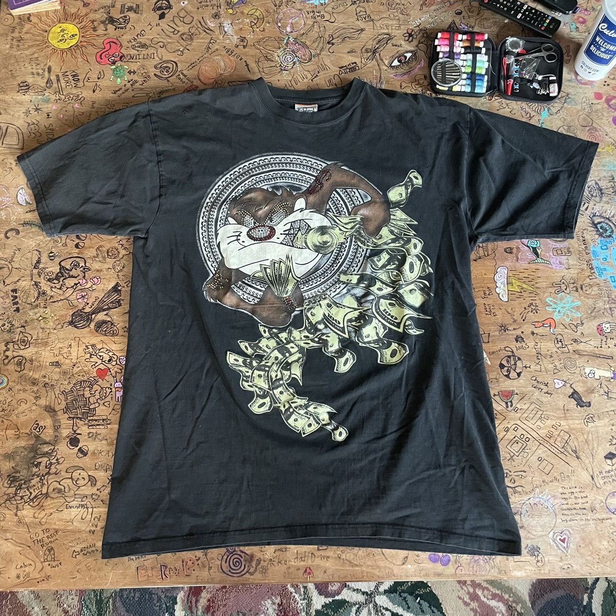 Vintage 90s Taz T Shirt - Looney Tunes Size US XXL / EU 58 / 5 - 1 Thumbnail