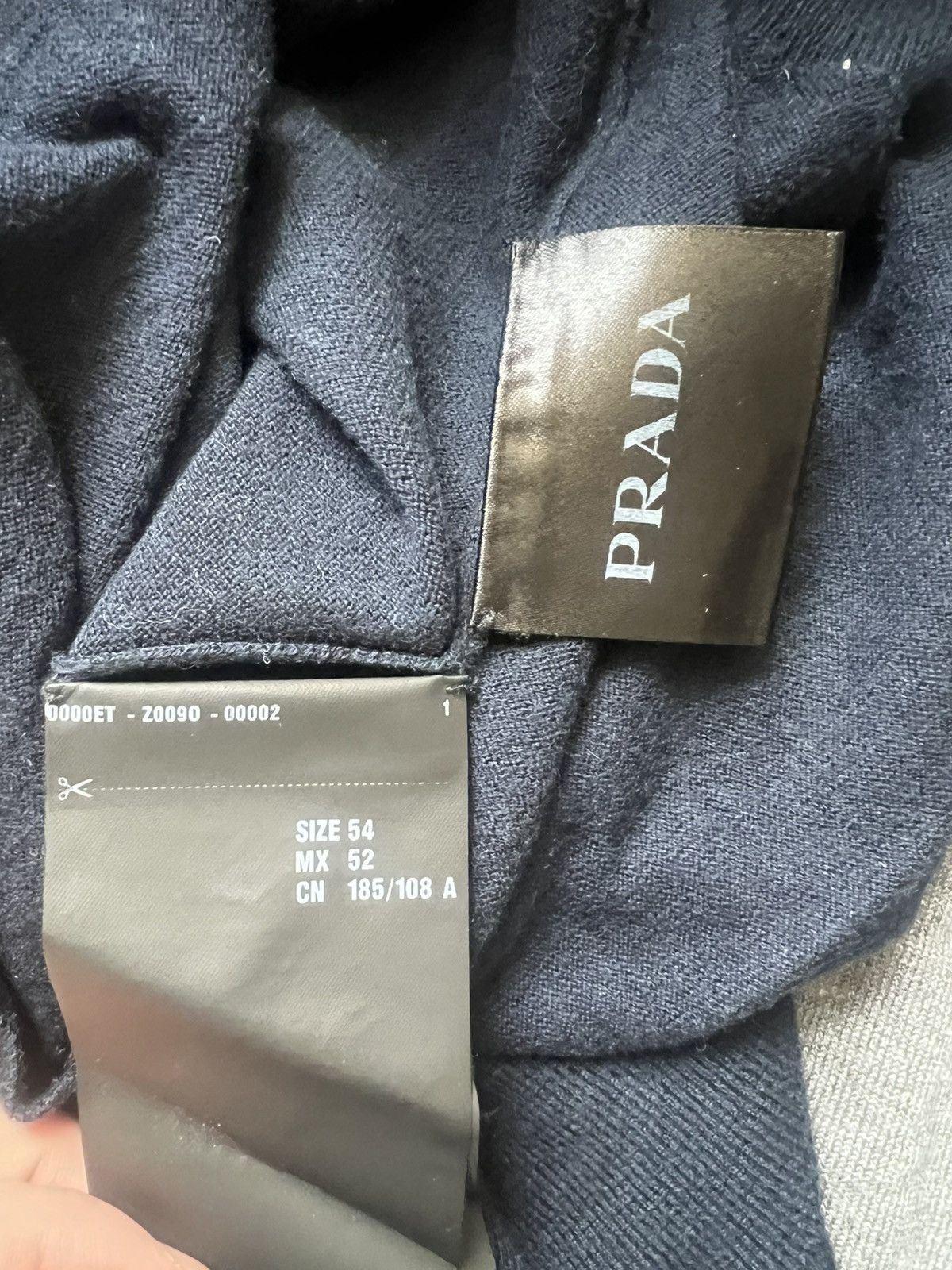 Prada Prada navy classic crewneck sweater Size US L / EU 52-54 / 3 - 4 Thumbnail