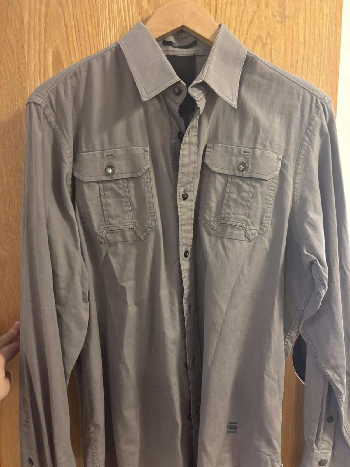 G-Star GSTAR RAW Grey button up shirt Size US XL / EU 56 / 4 - 1 Thumbnail