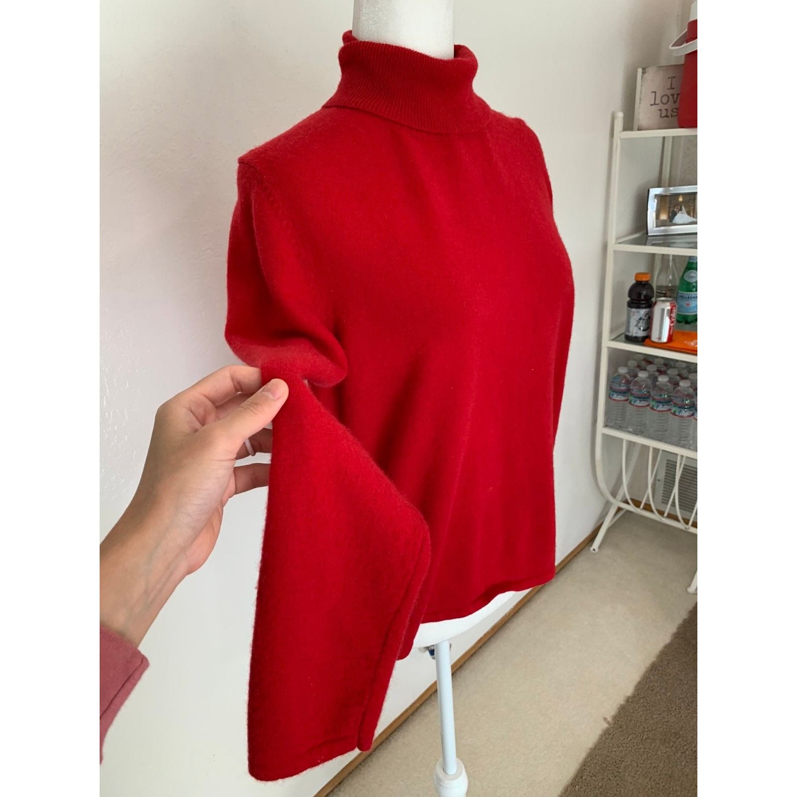 Other Amie Drew Red Turtleneck Sweater size L Cashmere and Wool Size L / US 10 / IT 46 - 5 Thumbnail