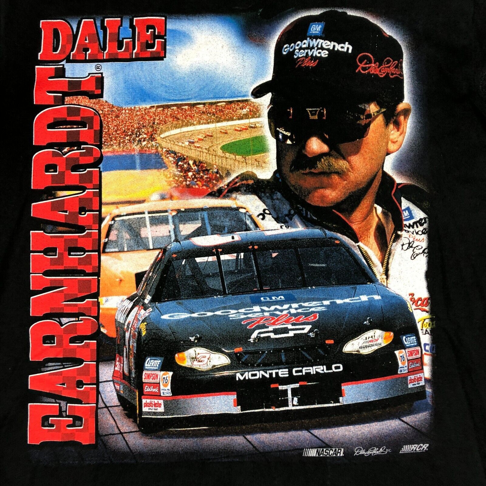 Chase Authentics × NASCAR × Vintage Vintage Dale Earnhardt NASCAR Racing Tee T Shirt Size Medium Size US M / EU 48-50 / 2 - 2 Thumbnail