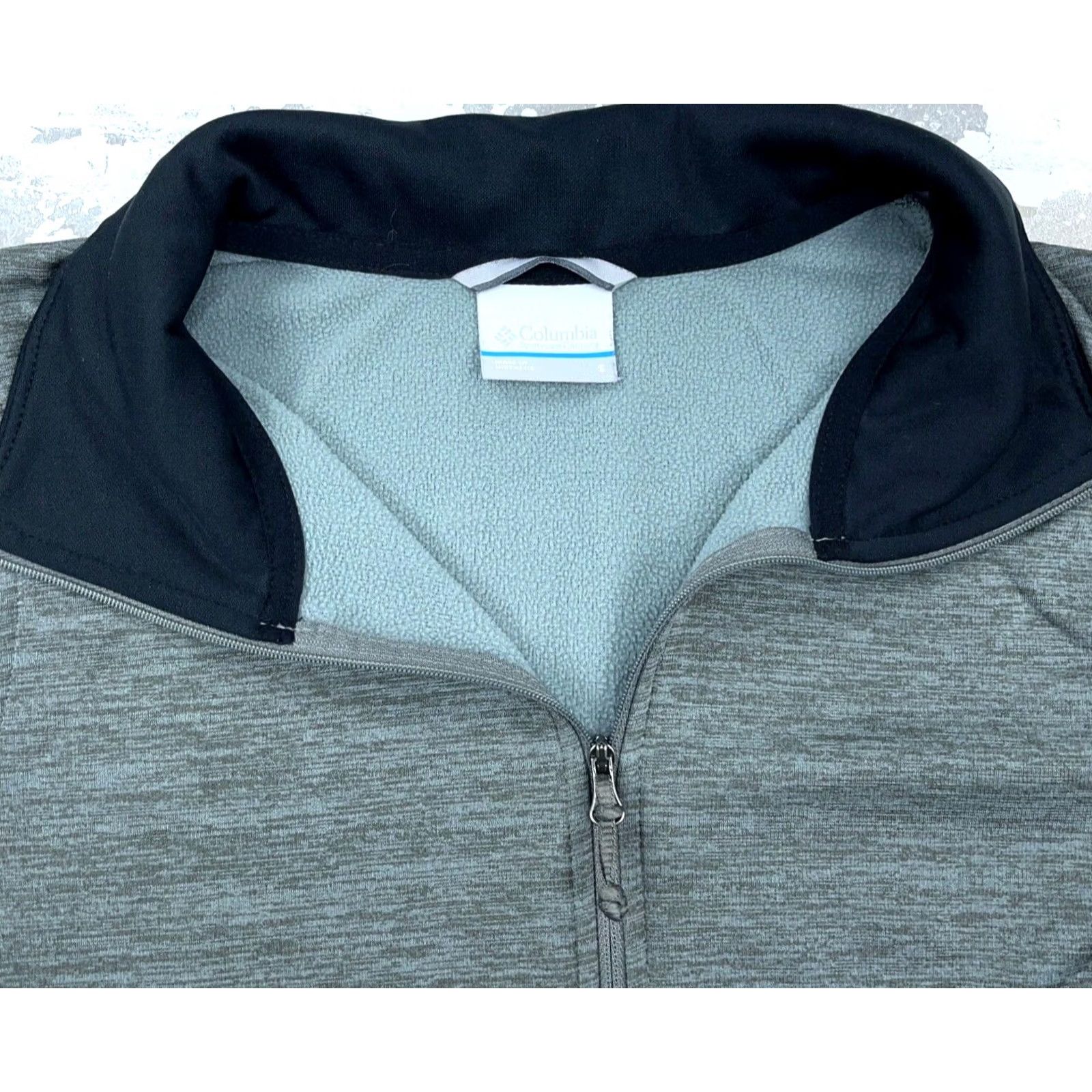 Vintage Columbia Sweater Women Small Gray Black Pullover Sweatshirt Half Zip Active Run Size S / US 4 / IT 40 - 2 Thumbnail
