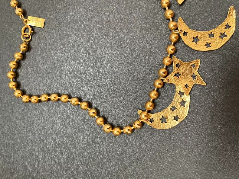 Kenzo KENZO Yellow brass star and moon necklace Size ONE SIZE - 7 Thumbnail